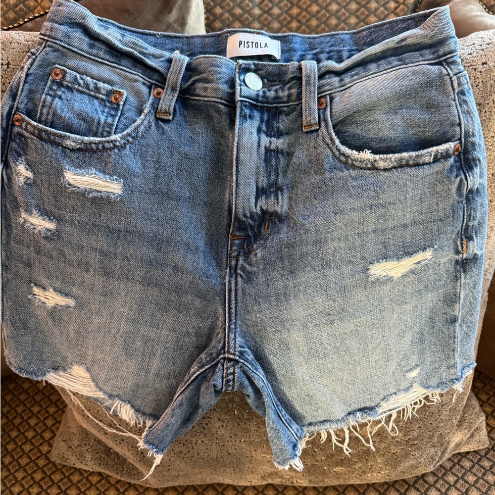 Pistola distressed Jean shorts 25